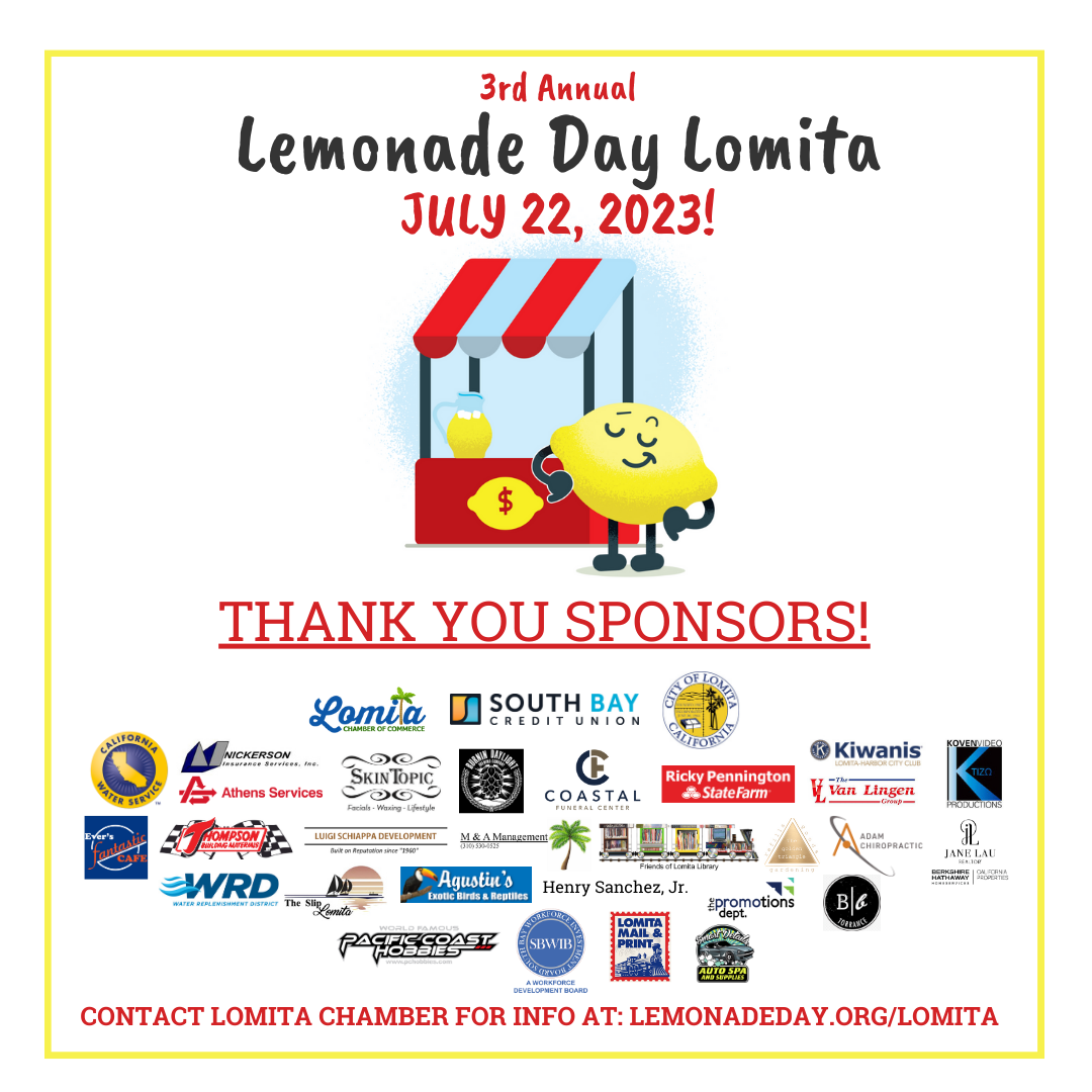 Lemonade Day Lomita 2023 sponsor graphic