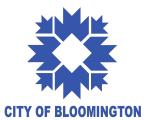The logo for the City of Bloomington.